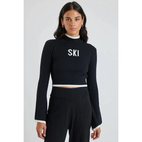 Year of Ours Ski Bell Sleeve Crop Sweater Size Small - Picture 1 of 4